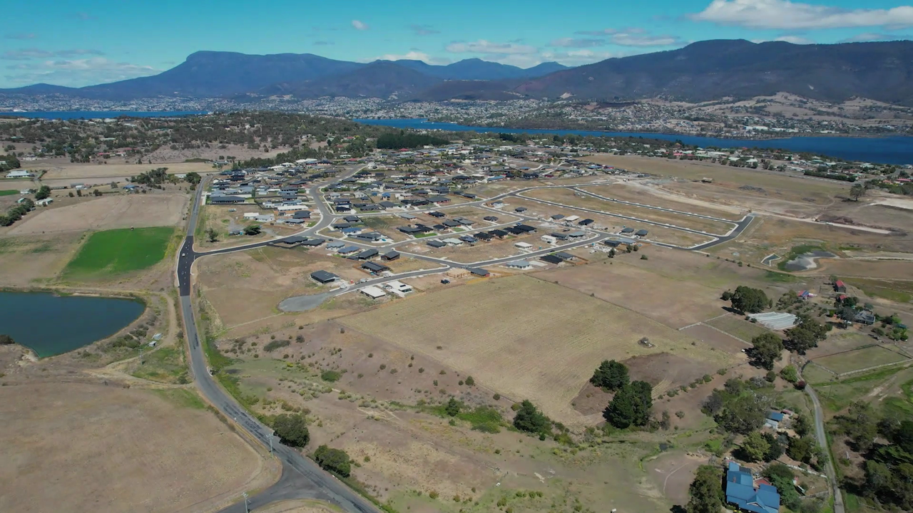 Aerial view of Old Beach, Tasmania - The Rise Estate